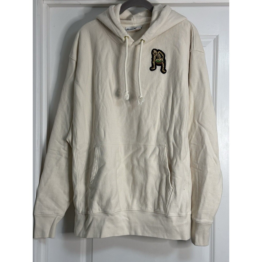 Rowing Blazers, Unisex Skeleton Patch Hoodie/Sweatshirt, Ivory Size XXL‎